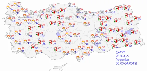 1650999988751.png Sıcaklıklar düşüyor sağanak yağış geliyor! Meteoroloji'den çok sayıda ile son dakika uyarısı! İstanbul Ankara İzmir hava durumu - 6