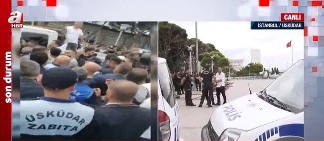 Üsküdar’da zabıtalar arasında gerginlik! İBB zabıtaları Üsküdar Belediyesi zabıtalarına saldırdı