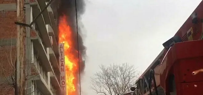 İzmir’de otel yangını