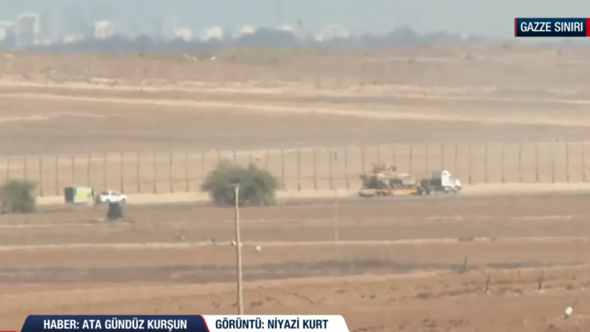 Gazze sınırındaki hareketlilik A Haber canlı yayınında