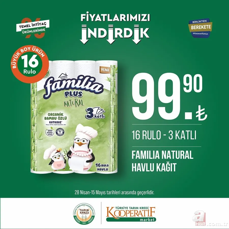 TARIM KREDİ MARKETlerinde indirimsiz ürün kalmadı! Ucuzluk başladı! Sucuk, Tereyağı, peynir, et, şeker, çay, tuvalet kağıdı... 13