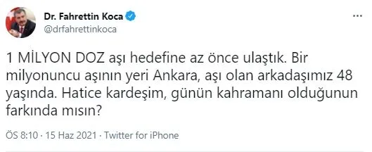 Sağlık Bakanlığından koronavirüs aşısı açıklaması! Son 24 saat aşılama miktarı 1 milyonu geçti