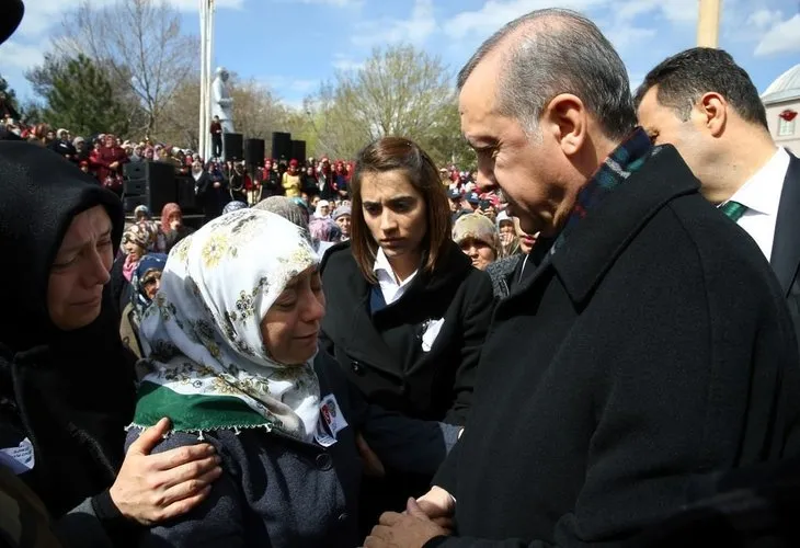 Cumhurbaşkanı Erdoğan şehit cenazesine katıldı