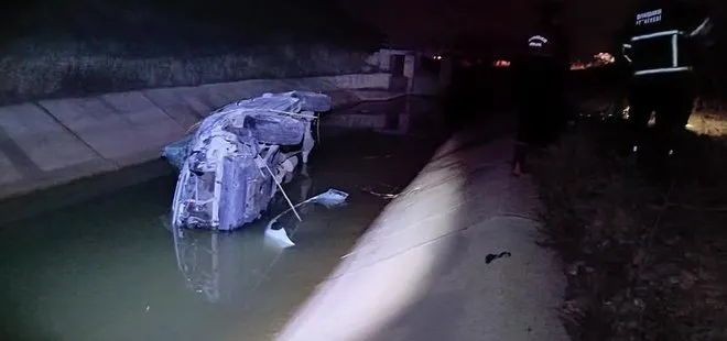 Kontrolden çıkan araç su kanalına düştü! 4 kişi yaralandı