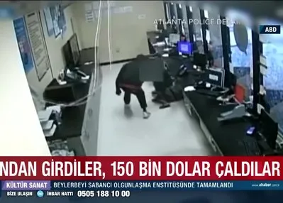 Tavandan girip 150 bin dolar çaldılar