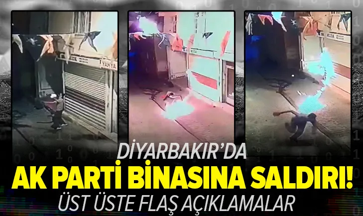 Sondakika: Diyarbakır'da AK Parti İlçe Başkanlığına molotoflu saldırı!