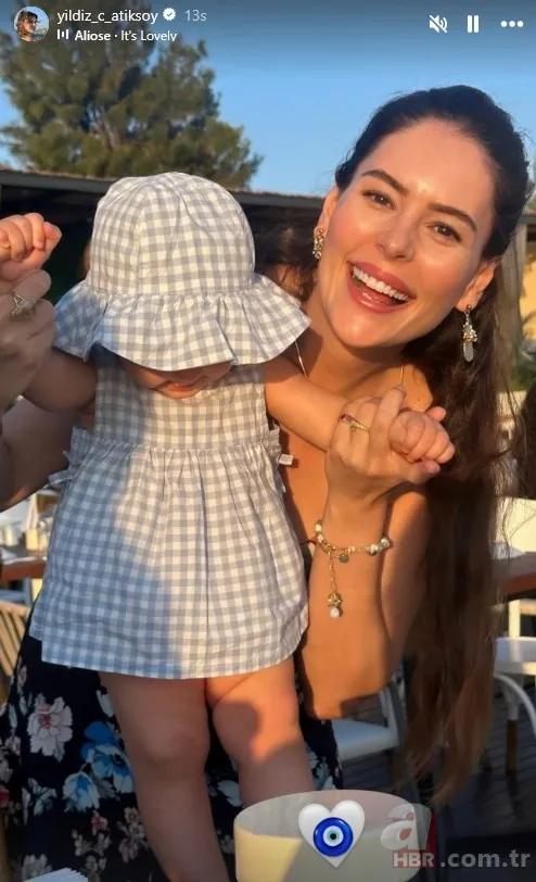 Güzelliğini görenler annesine benzetiyor! Yıldız Çağrı Atiksoy minik kızıyla paylaştı 7