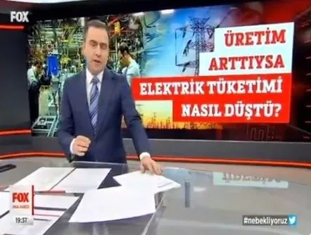 FOX TV’nin sanayi üretimi üzerinden yaptığı kriz algısı çöktü! A Haber canlı yayında grafiklerle yalanlandı