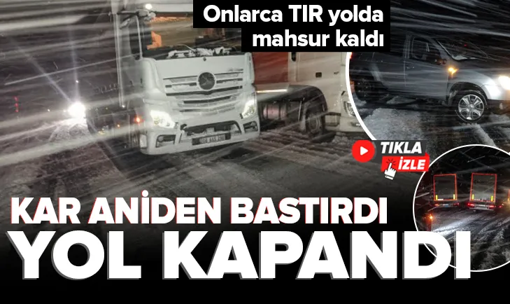 Tipi şeklinde aniden bastıran kar yolları kapattı