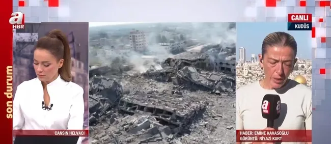 Gazze 19. güne yine katliamla uyandı! A Haber savaşın sıcak bölgelerinden canlı takipte