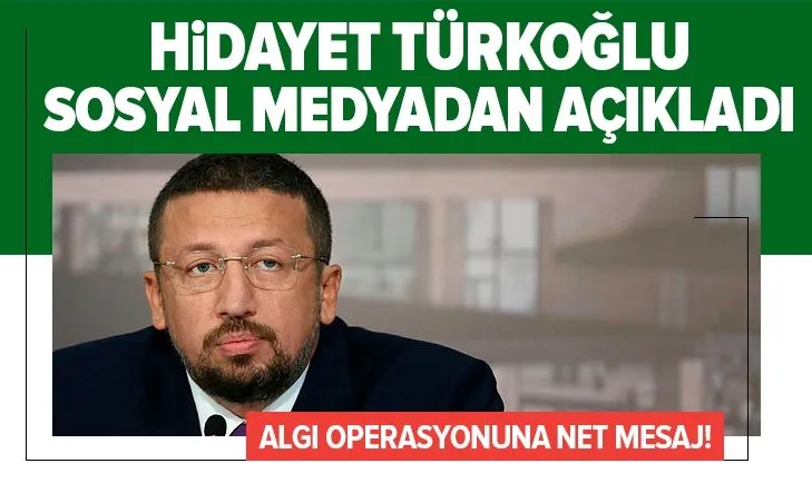 Hidayet Türkoğlu’ndan algı operasyonlarına net mesaj: Görevimin başındayım