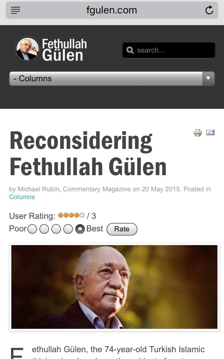 15 Temmuz darbesini öven Rubin'den FETÖ'ye destek - 1