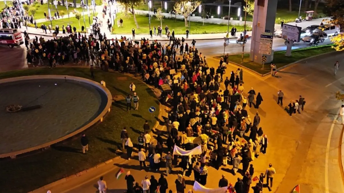 Bursa'da Gazze'ye ve Sumud Filosu'na destek