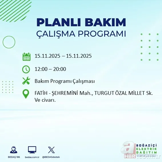İSTANBUL’UN O İLÇELERİ! 8 saatlik kesintiye hazır olun: Elektrikler ne zaman gelecek, hangi ilçelerde kesinti olacak? 8