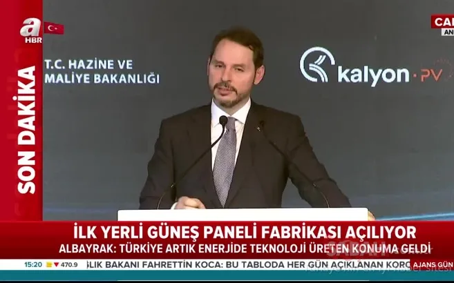 Bakan Albayrak’tan Kalyon Güneş Teknolojileri Fabrikası, açılış töreninde önemli açıklamalar