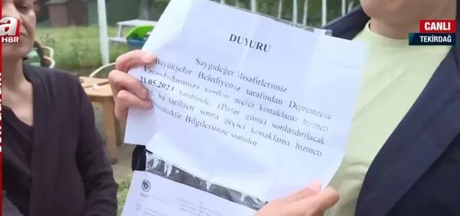 Tekirdağ Belediyesi’nden utandıran karar! Depremzedeler CHP’li Kadir Albayrak’a çağrı yaptı: Gel canlı yayını buradan yap