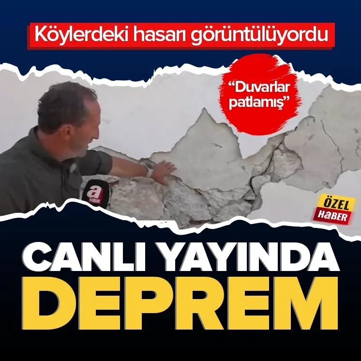 Canlı yayında deprem