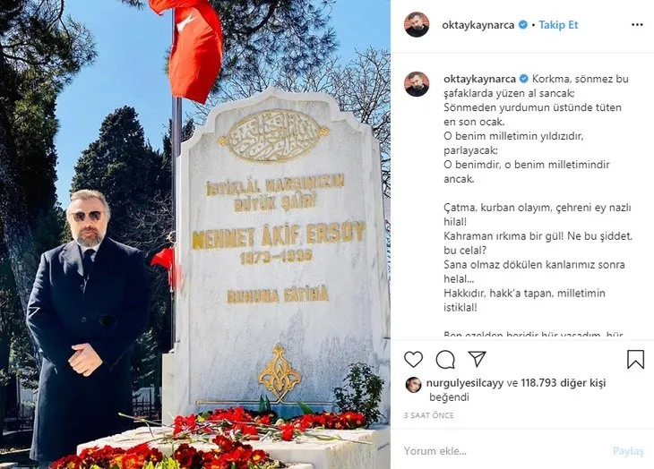 Oktay Kaynarca Mehmet Akif Ersoy’un mezarı başında andı!