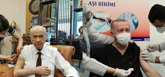 Son dakika: Başkan Erdoğan ve MHP lideri Bahçeli ikinci doz aşısını yaptırdı
