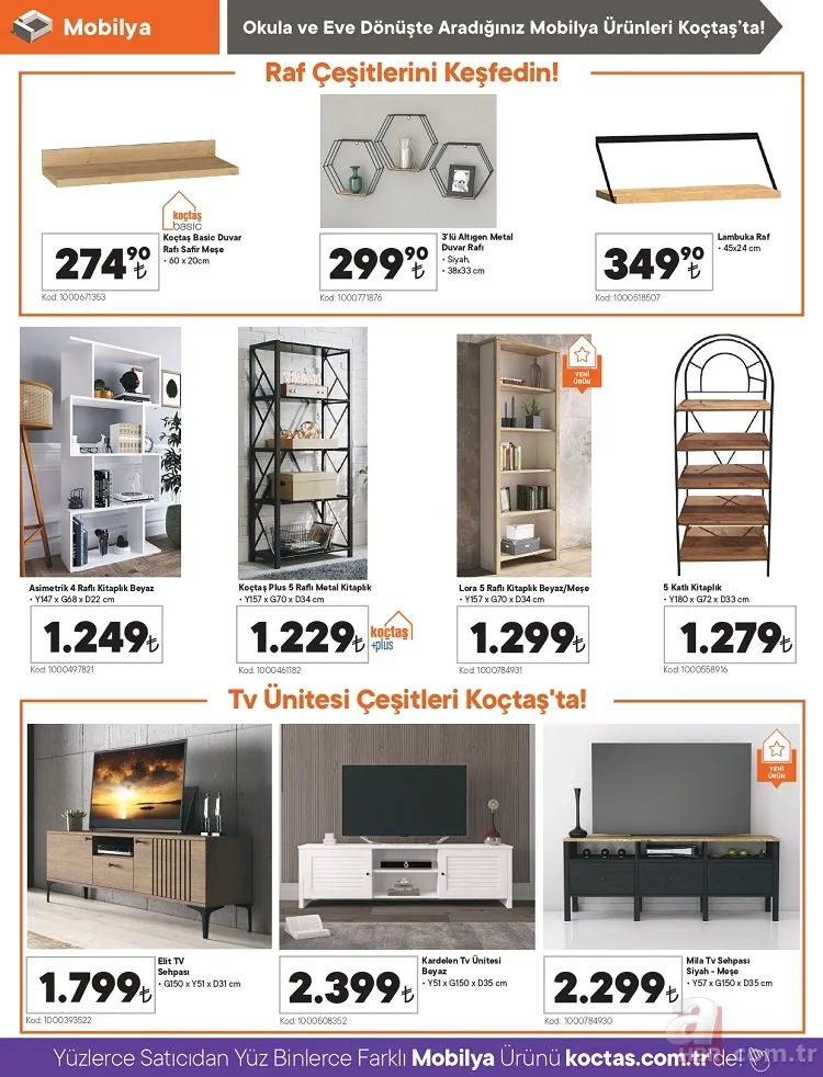 Koçtaş ekim ayı indirim kataloğu yayınlandı! Evinizi baştan aşağı tamamen değiştirebileceğiniz ürünlerin indirimli fiyatı 10