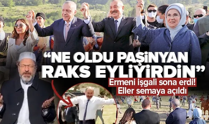 Diyanet İşleri Başkanı Ali Erbaş tarihi Karabağ Zaferi’nin simgesi Şuşa’da şehitler için dua etti! Bir zamanlar Paşinyan dans etmişti