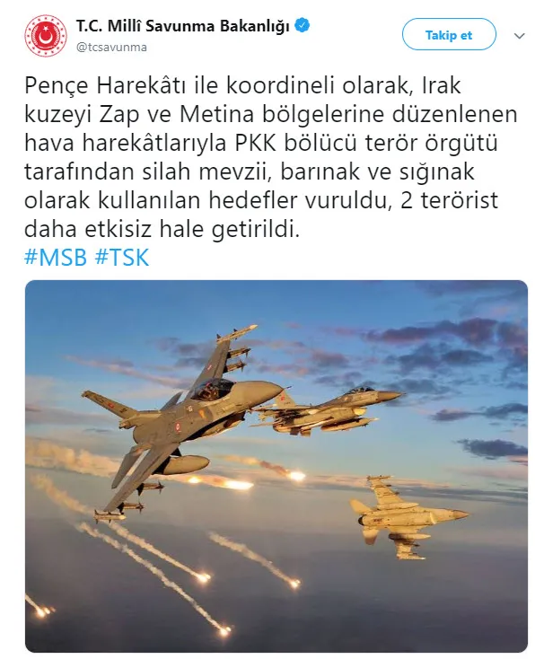 Türk jetleri Irak'ın Kuzeyini bombaladı - 1