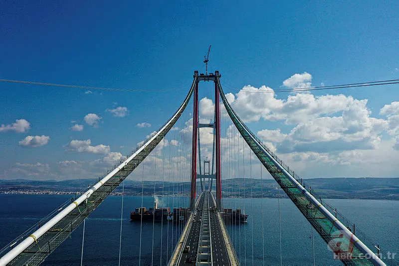 Çanakkale Köprüsü kaç km? 1915 Çanakkale Köprüsü uzunluğu kaç metre? Orta açıklığı, kule yükseliği kaç metre? 11