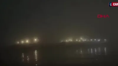 Çanakkale’de gemi trafiğine sis engeli!