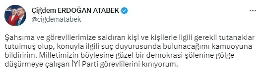 Sakarya’da İYİ Partili görevlilerden AK Parti Milletvekili adayı Çiğdem Erdoğan Atabek’e saldırı