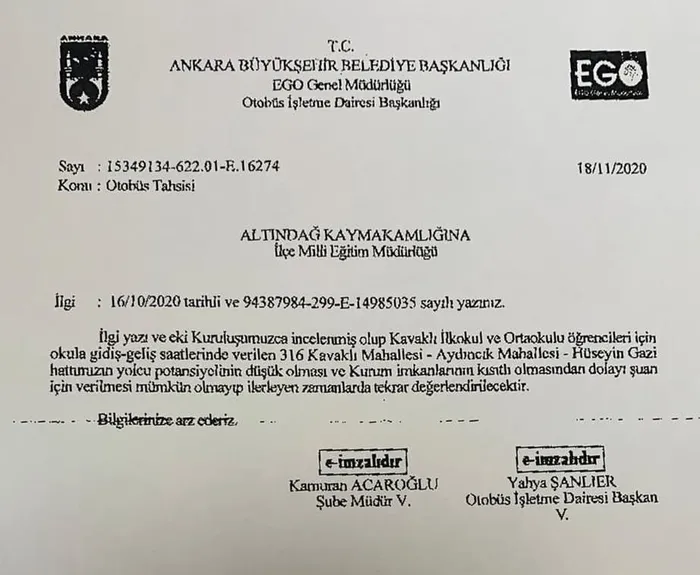 CHP’li Ankara Büyükşehir Belediye Başkanı Mansur Yavaş’tan öğrencilerin eğitimine ulaşım engeli!
