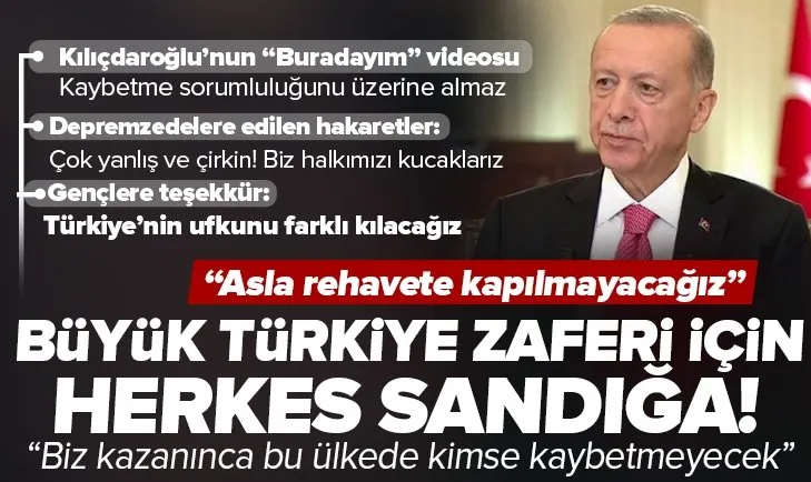 Başkan Recep Tayyip Erdoğan’dan vatandaşlara çağrı: Biz kazanınca kimse kaybetmeyecek! Büyük Türkiye zaferi için herkes sandığa