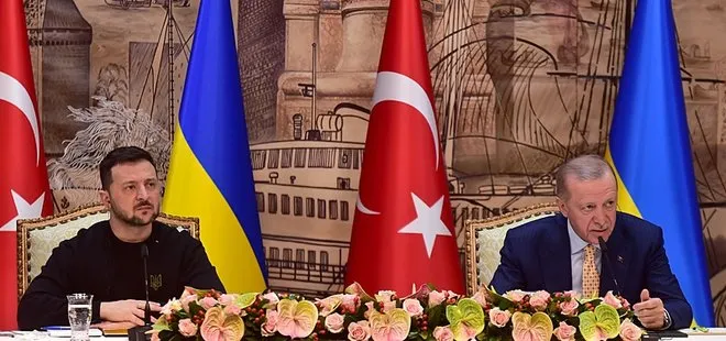 Başkan Recep Tayyip Erdoğan ve Volodimir Zelenskiy’den ortak basın toplantısı!