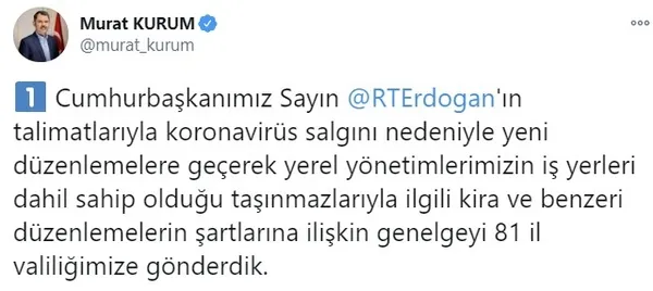 Son dakika: Kira yardımı düzenlemelerinin şartlarına ilişkin genelge 81 il valiliğine gönderildi