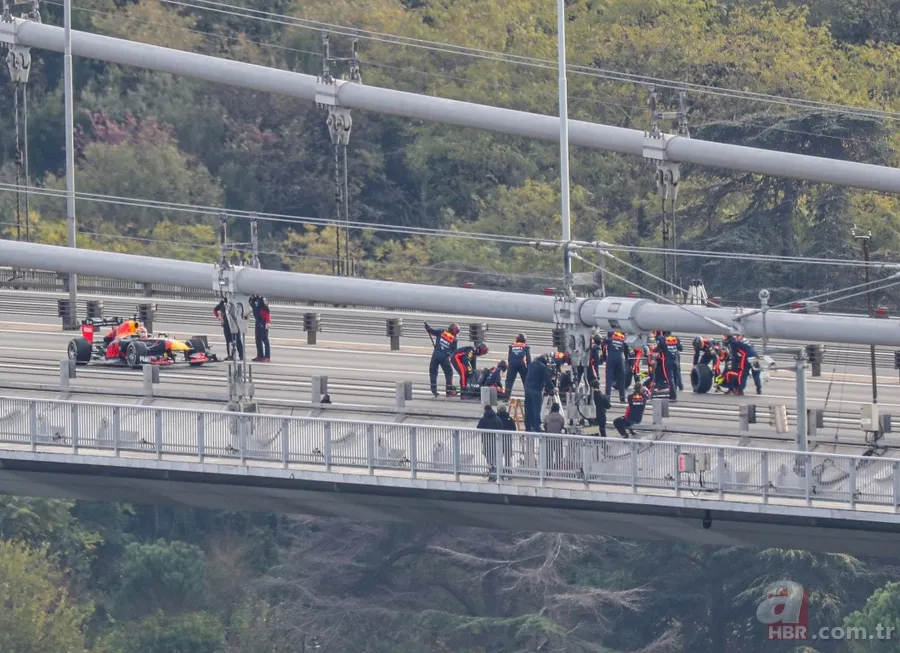 15 Temmuz Şehitler Köprüsü'nde Formula 1 tanıtım çekimleri havadan görüntülendi 17