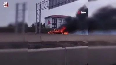 Pursaklar’da araç yangını