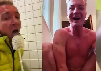 Alman politikacı Martin Neumaier'den ülkeyi karıştıran hareket! Klozet ve tuvalet fırçasını yaladı yüzüne dışkı sürdü
