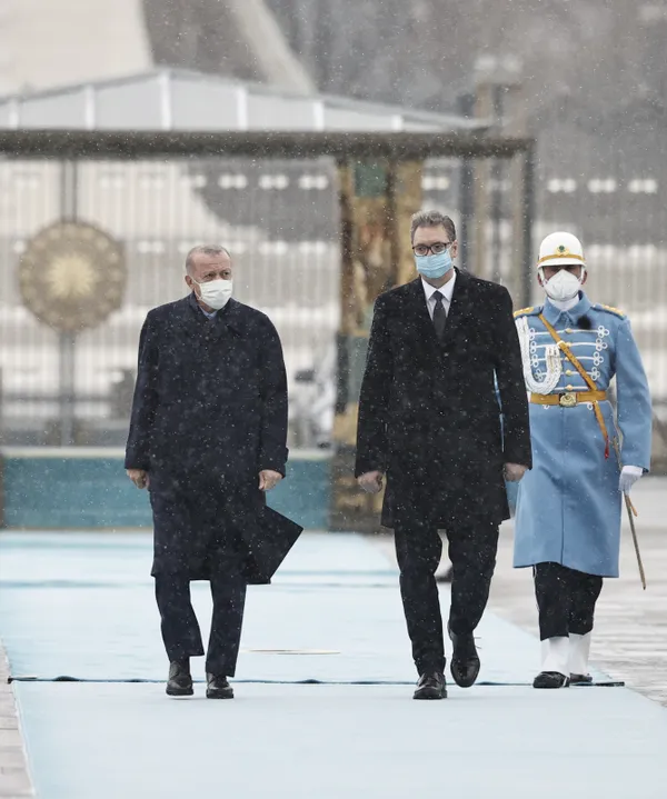 Son dakika: Sırbistan Cumhurbaşkanı Vucic Ankara’da! Başkan Erdoğan resmi törenle karşıladı