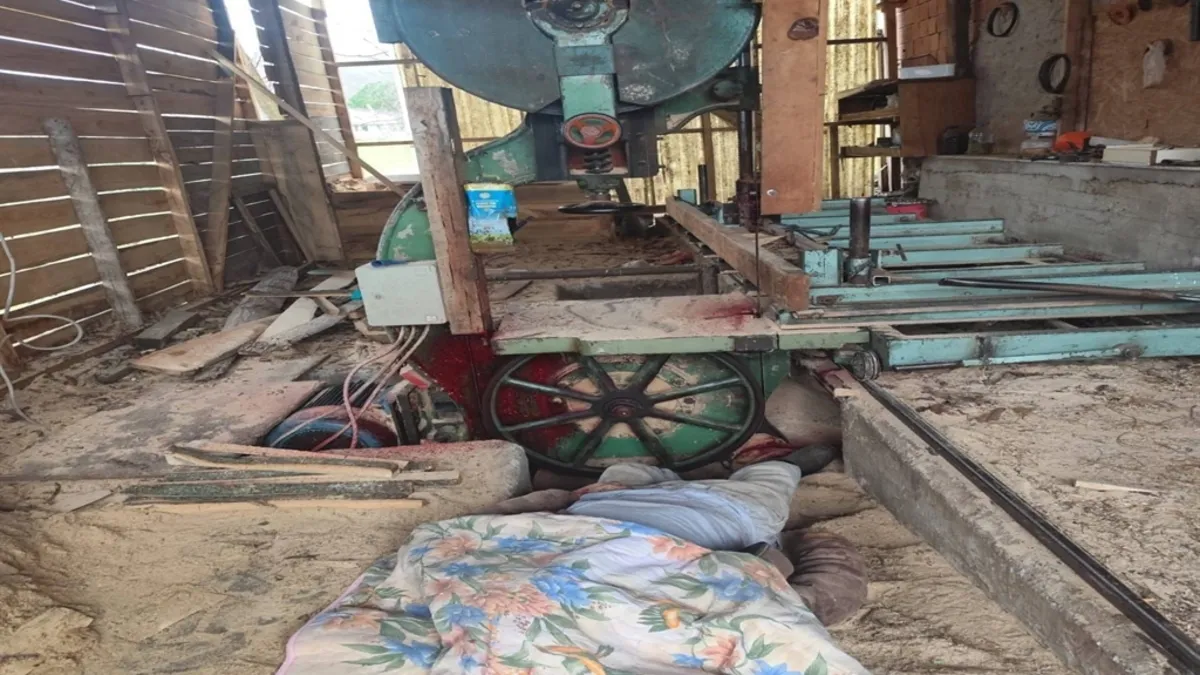 Samsun'da kan donduran olay! Başı testereye sıkışmış halde bulundu