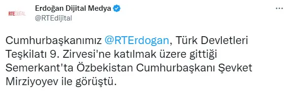 Son dakika: Başkan Recep Tayyip Erdoğan Özbekistan Cumhurbaşkanı Şevket Mirziyoyev ile görüştü