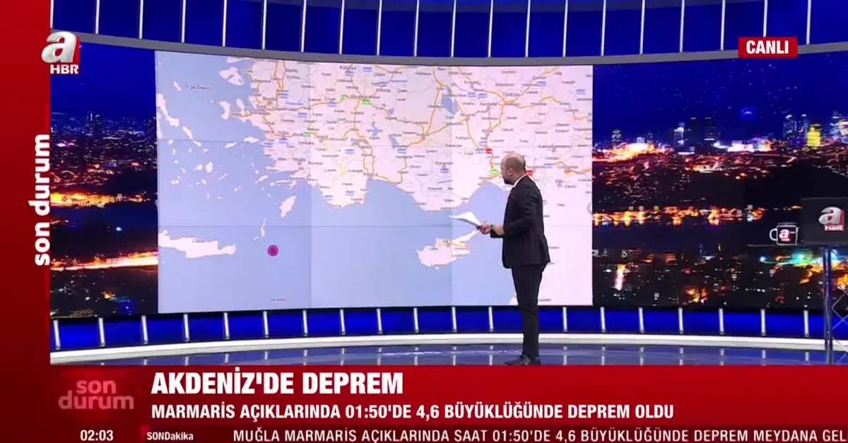 Son dakika: Muğla'da 4,6 büyüklüğünde deprem