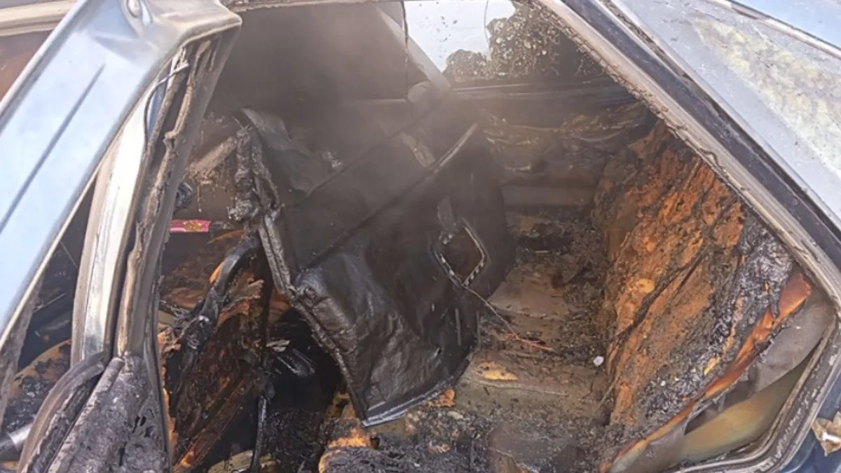 Husumetli dehşeti! Otomobilini benzin dökerek yaktı