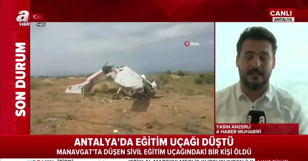 Antalya'da sivil eğitim uçağı düştü | Video