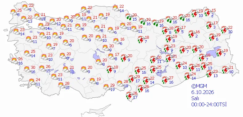 Ekim ayının ilk haftasında hava değişiyor! İşte gün gün yağış ve rüzgar beklenen bölgeler - 1