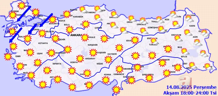 Fırtına ve nem geliyor! Marmara ve Kuzey Ege’de sert rüzgar, İstanbul’da poyraz etkisi: 3-4 gün sürecek 14