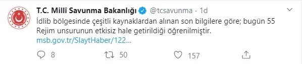 Son dakika: İdlib'de 55 rejim unsuru etkisiz hale getirildi - 1