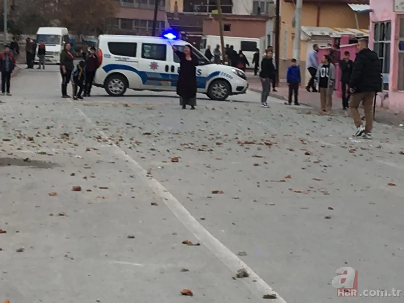 Konya'da iki aile sokak ortasında birbirine girdi 2