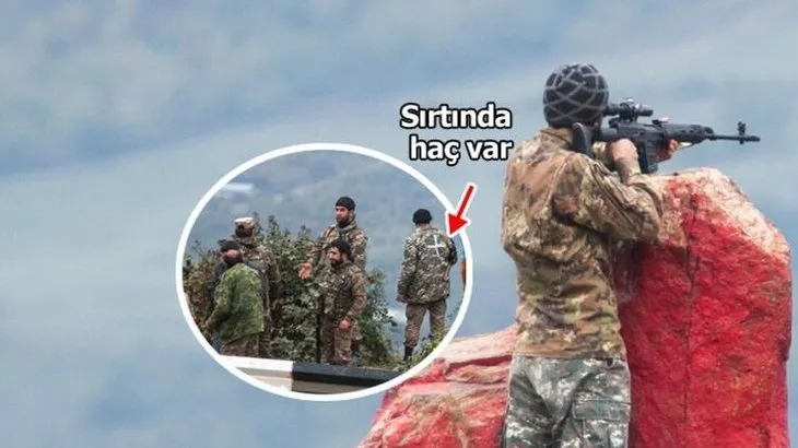 Ermenistan'ın katil askerleri bu pozu verdiler! Sırtındaki detay dikkat çekti