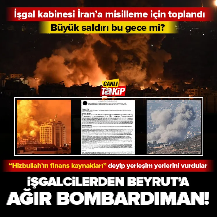 İşgalci İsrail yine Beyrutu vurdu!