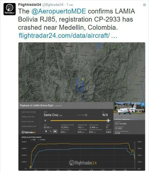 Kolombiya'da yolcu uçağı düştü - 1