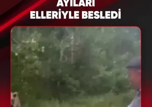 AYILARI ELLERİYLE BESLEDİ